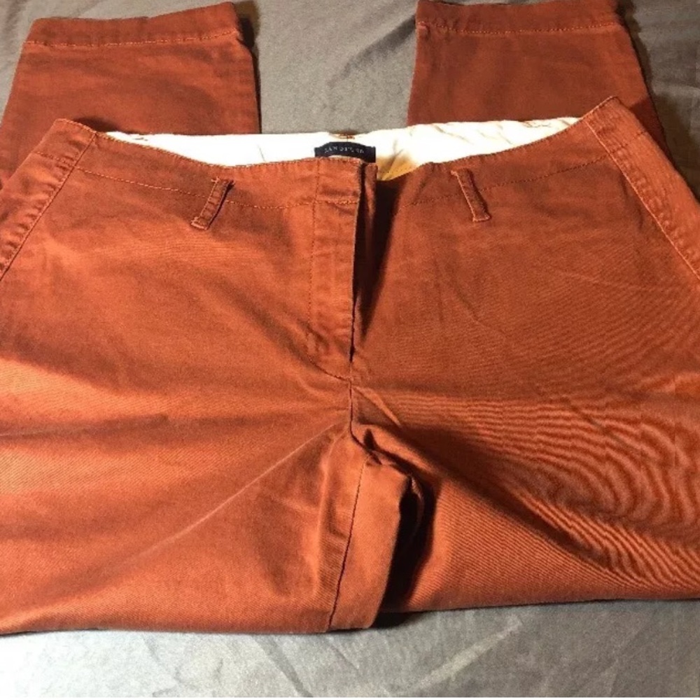 Lands End capris dress crop 16p burnt orange euc